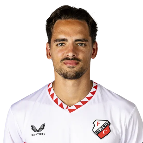 Siebe Horemans FC Utrecht met de luxe Alcantara toilettas van Alsaine